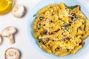 Fusilli Creamy Spinach and Mushroom Pasta