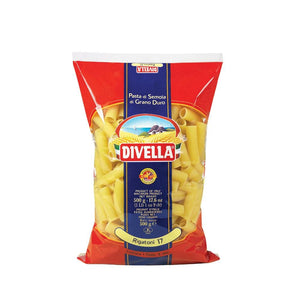 A pack of Divella Rigatoni 17 Pasta di Semola di Grano Duro