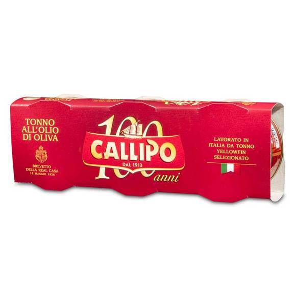 Callipo Solid Light Tuna in Olive Oil, Yellowfin, 2.8 oz pack of 3 cans.