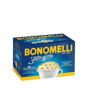 Camomilla filtro fiore bonomelli with all the parts of flower of chamomile