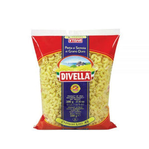 A pack of Divella Chifferini Lisci #48 Pasta di Semola di Grano Duro, 500g - 17.6oz